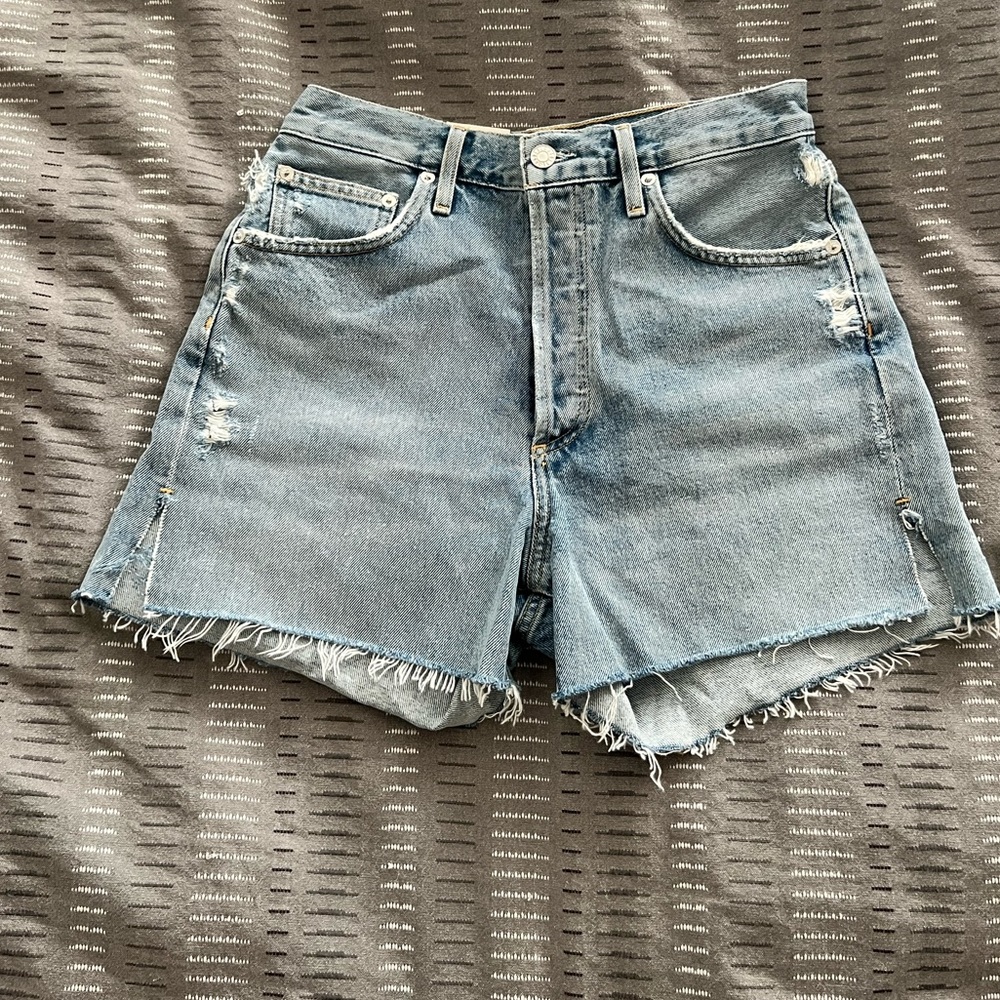 NWT AGOLDE DEE SHORTS - SZ27, ULTRA HIGH RISE